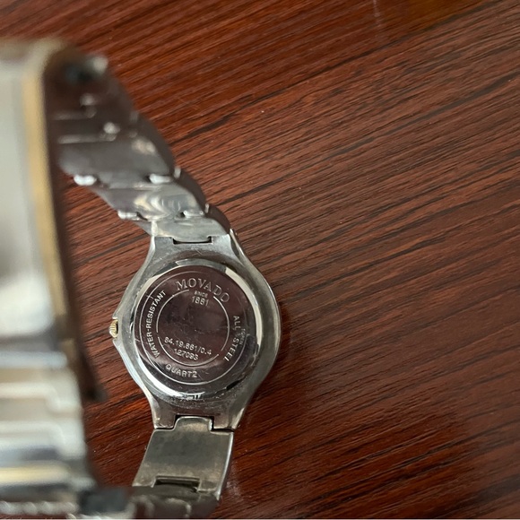 Movado Vintage Watch Esperanza Model 90’s Black Dial Gold Tone Stainless Steel - Picture 5 of 12